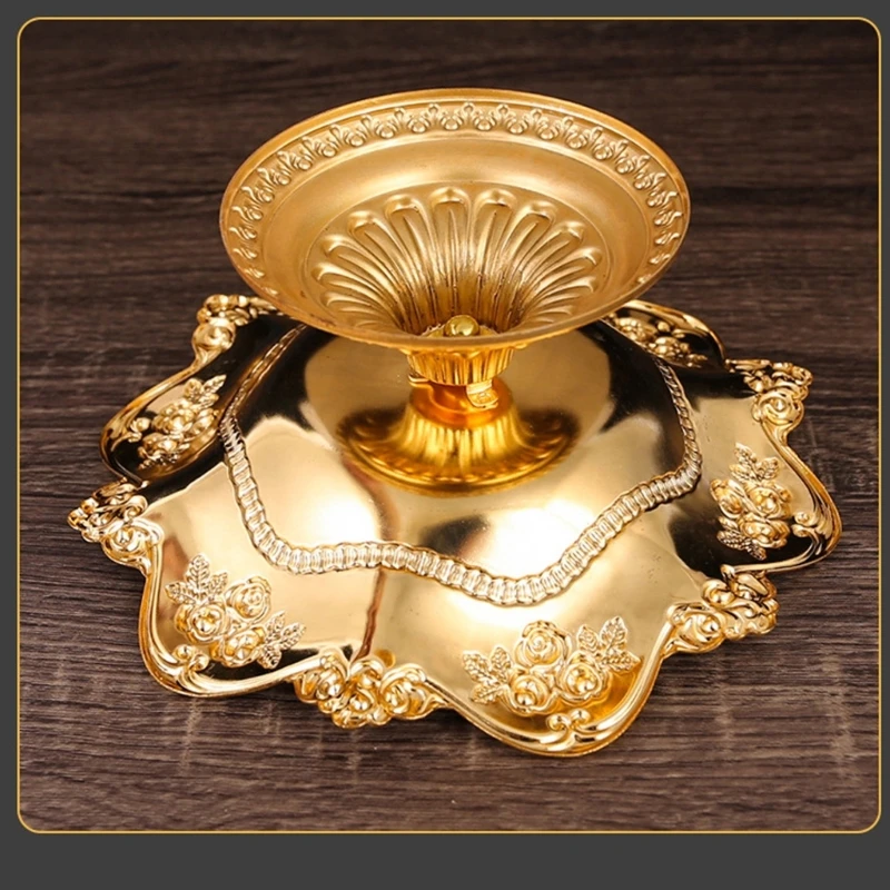 Metal Fruit Serving Dish with Footed Base and Detailed Trim for Candy, Small Treats, Coffee Table Use, and Everyday best sale