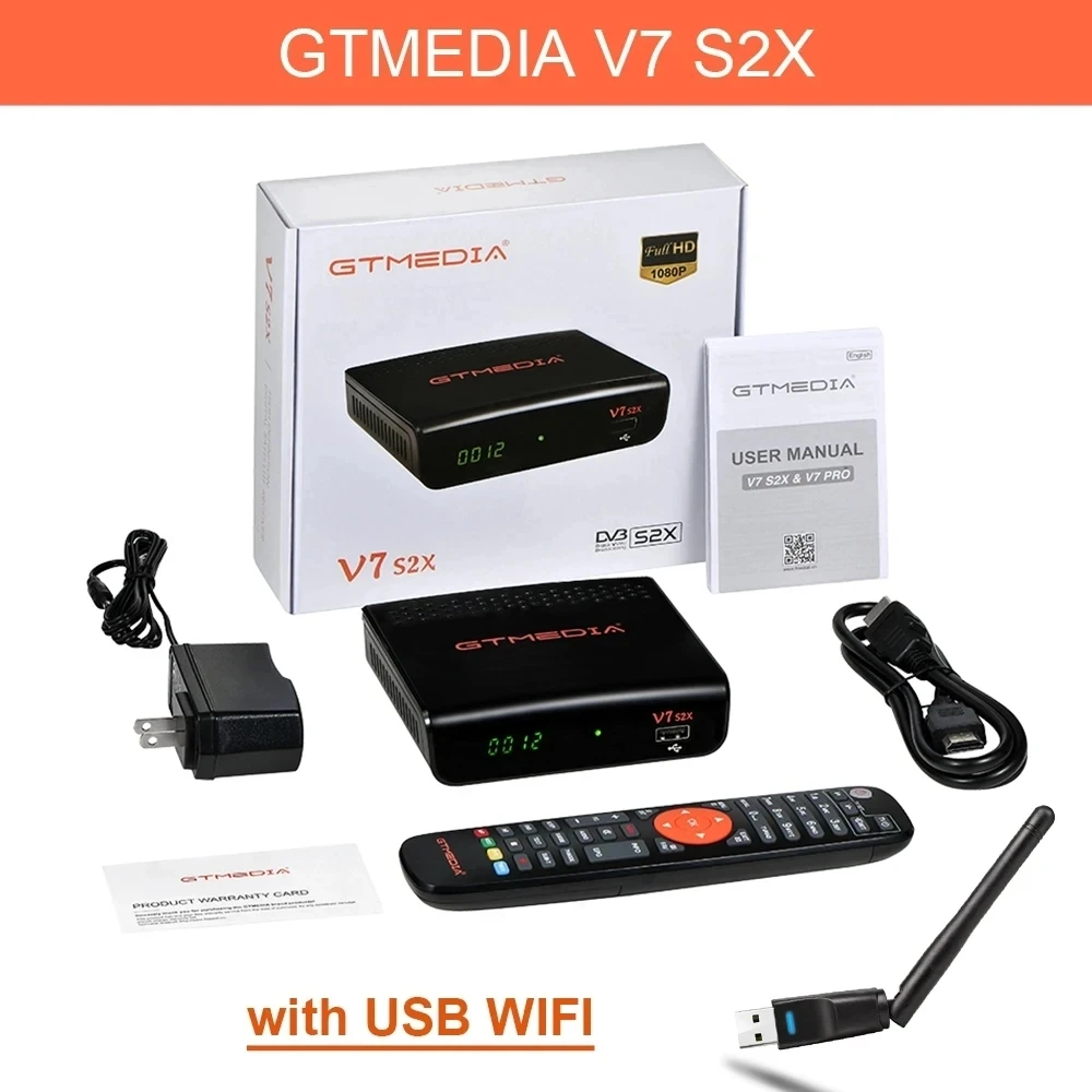 GTMEDIA V7S2X V7 HD Prime ECAM IKS satelitarny odbiornik TV DVB-S2X S2 dekoder Ecam protokół 1080P H.265 zbudowany w 2.4G