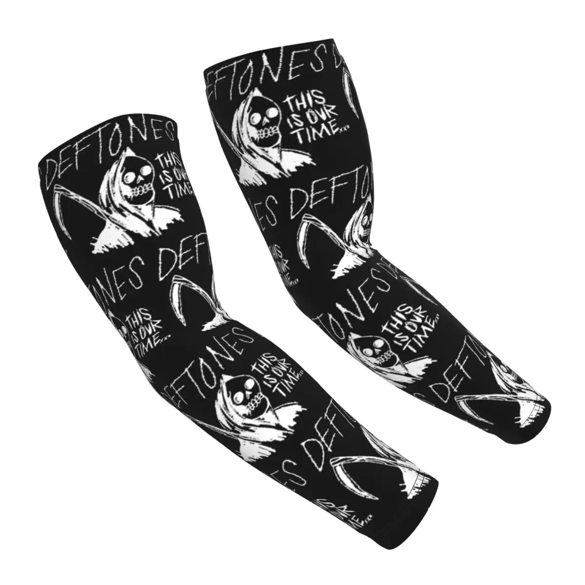 Mangas de brazo Deftones Punk Rock de Metal para hombres y mujeres, protección solar UV, cubierta de tatuaje, deportes, refrigeración, ciclismo