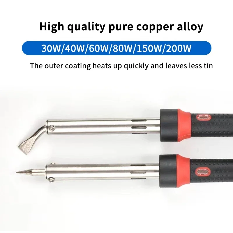 

Electric Solder Iron High Power 220V External Heat Handtools Pen Type With Indicator Light 80-100W Safe