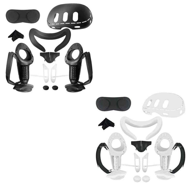 

For Quest 3 Controller Handle Grip Protective Case Nose Pad Silicone Face Cover For Meta Quest 3 VR Accessories