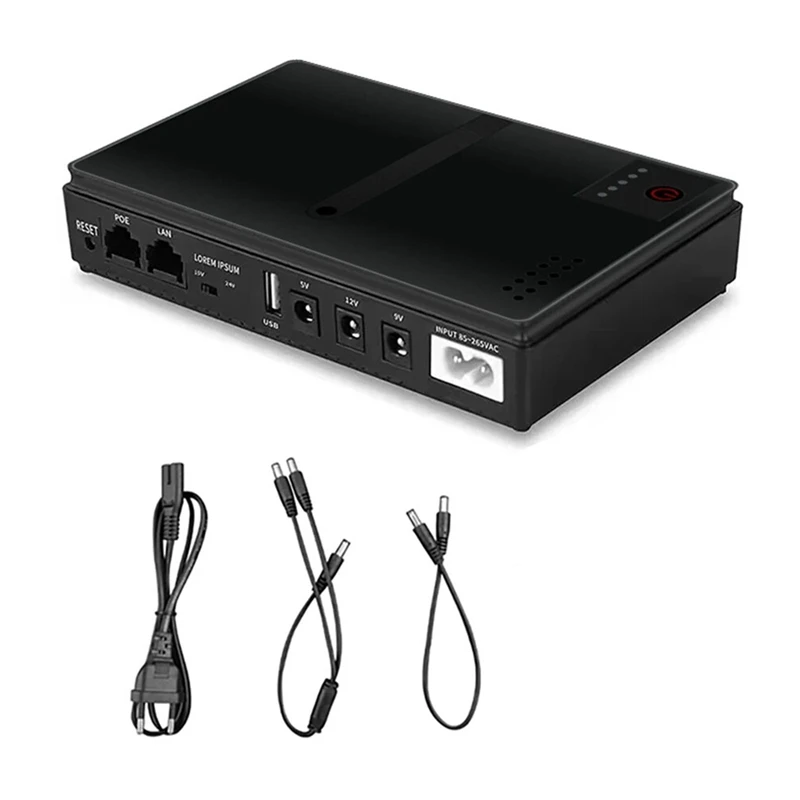 

DC1018P Router UPS Uninterruptible Power Supply DC 9V12V Optical Cat Monitoring Standby Mobile Router Easy Install -EU Plug