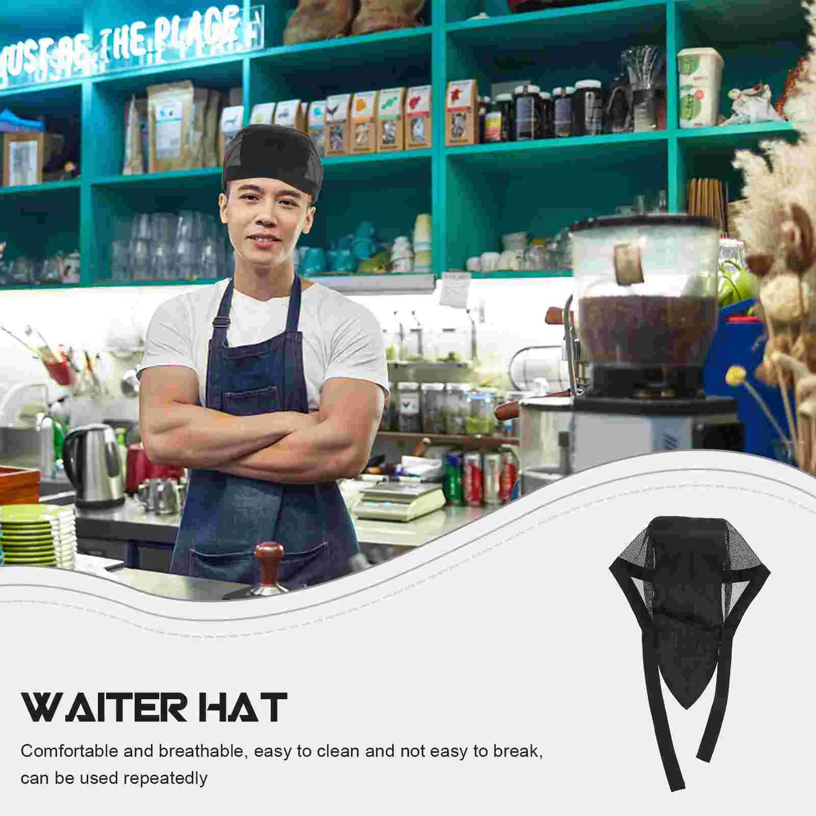 ร้านอาหารห้องครัวหมวกคลาสสิก Waiter Bandanas สําหรับชาย Cook ชุดผ้าฝ้ายหมวกผู้หญิง