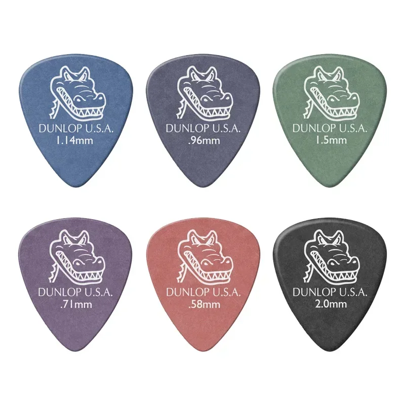 6pcs Dunlop Gator Grip Guitar Pick Plectrum Mediator Vintage Guitar Parts Accessories Guitar Picks 0.58/0.71/0.96/1.14/1.50/2mm view 2