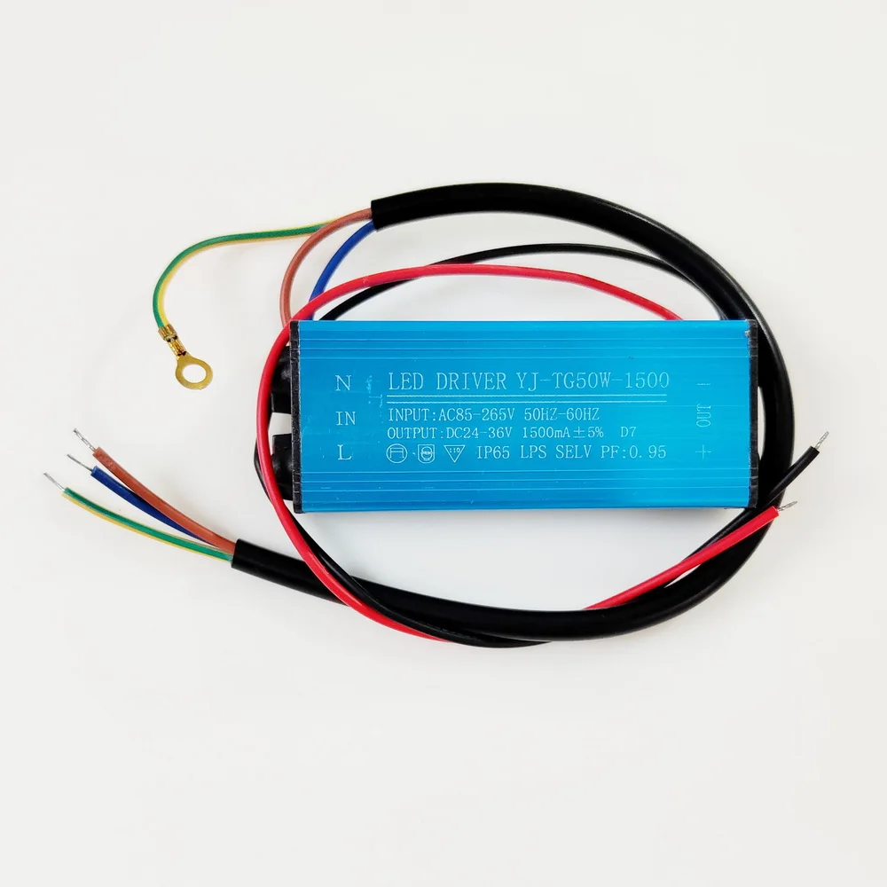 LED Driver 50W 700MA 1050MA 1200MA 1500MA Power Supply Floodlight LED Driver light Transformer IP65 Waterproof Adapter DC24-36V