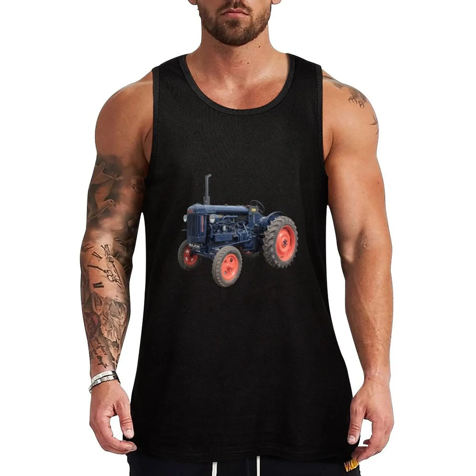 

Vintage tractor Fordson Major Tank Top Gym clothes gym accessories men Vests