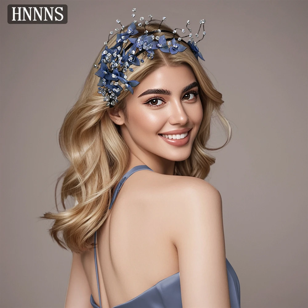 TOPQUEEN Sexy Bridal Wedding Headbands Handmade Exquisite Flower Water Diamond Women's Banquet Dancing Hair Accessories YXA222
