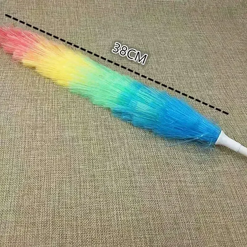 2023Adjustable Microfiber Dusting Brush Rainbow Feather Duster Air-condition Household Furniture Cleaning Accessories Dust Brush