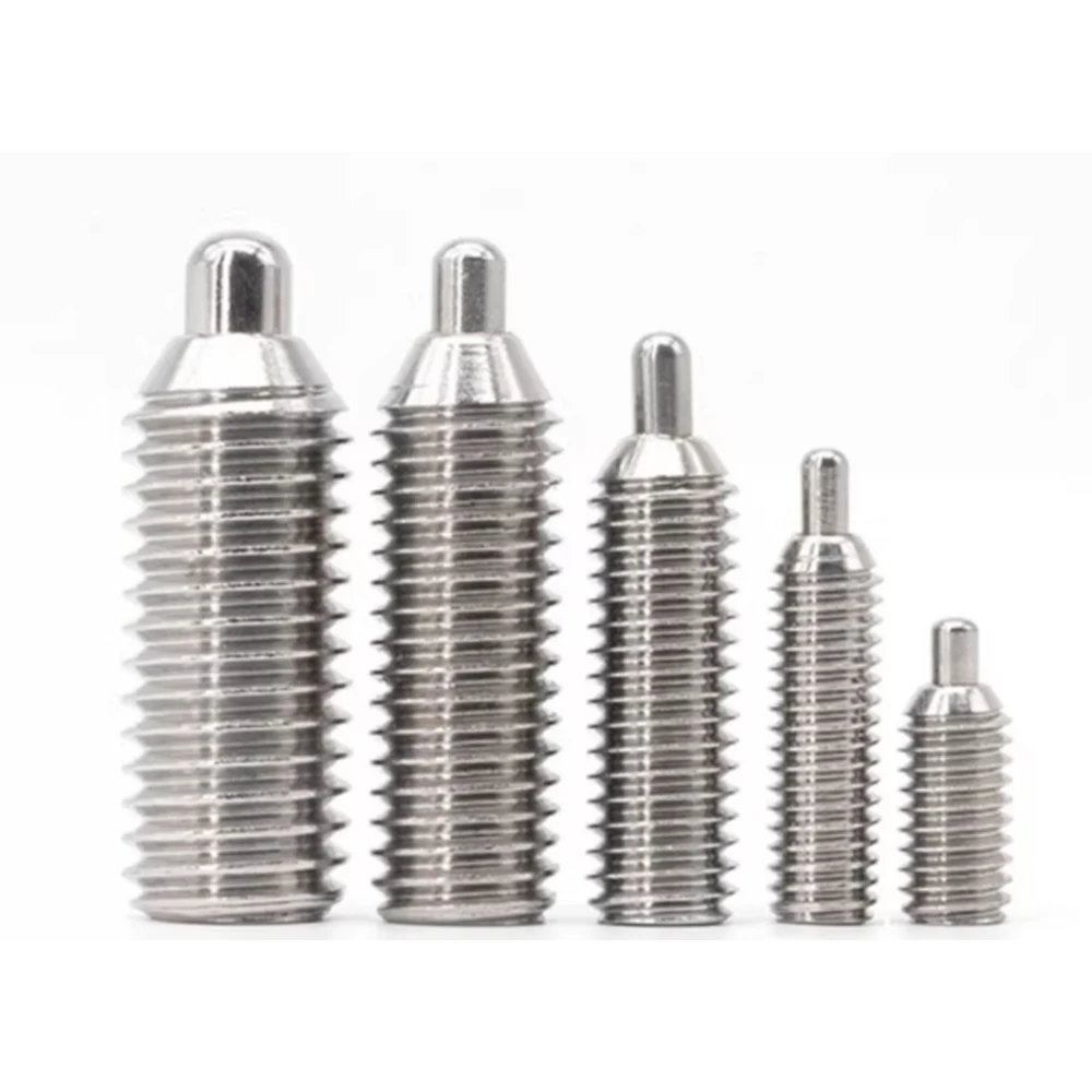 M3~M12 Spring Loaded Ball Plunger 304 SS Hex Socket Ball Detent Set Screw Pressure Telescopic Positioning Lock Pin