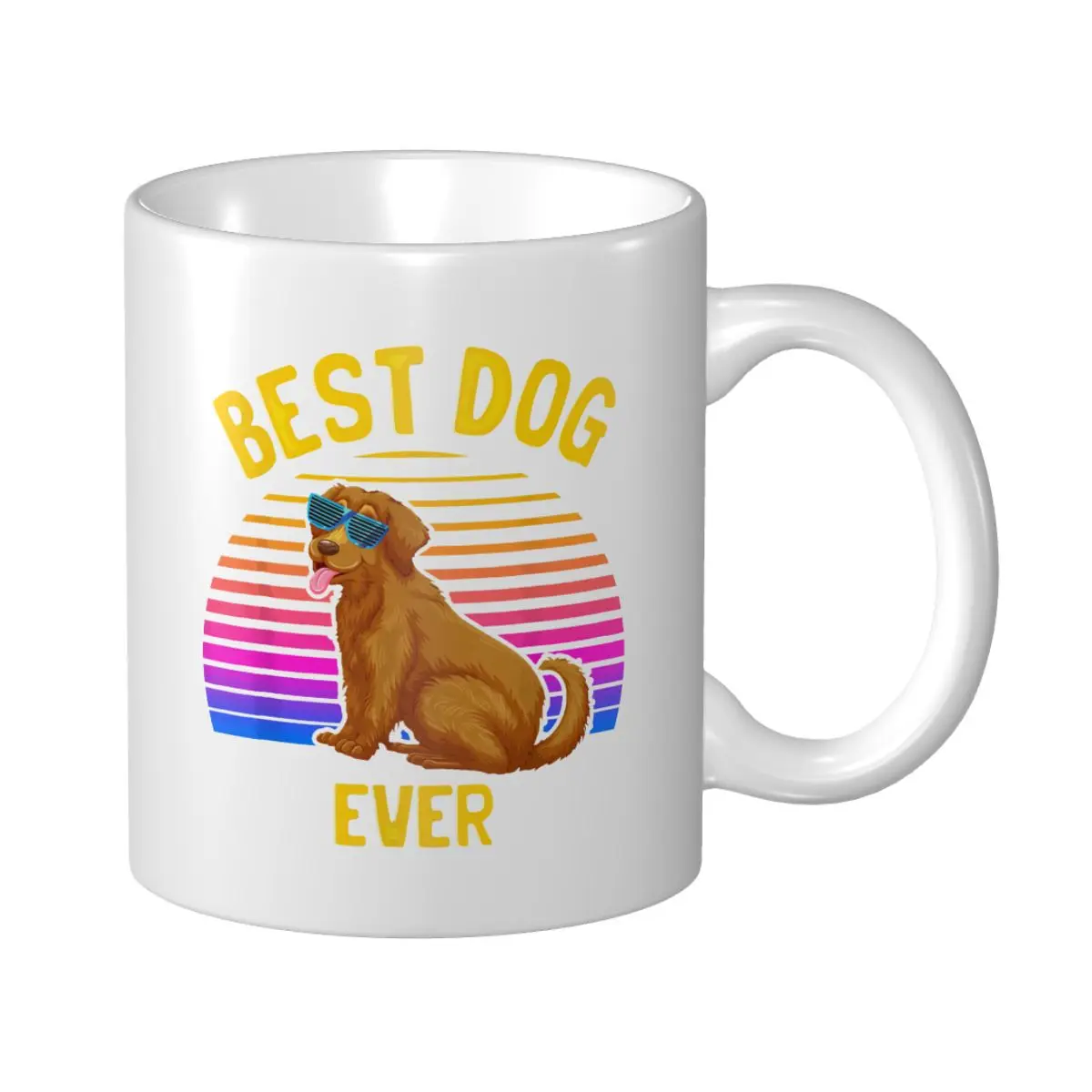 Mark Cup Mug Best Dog EVER Golden Retriever Dog Coffee Mugs Tea Milk Water Cup Travel Mugs For Office Home