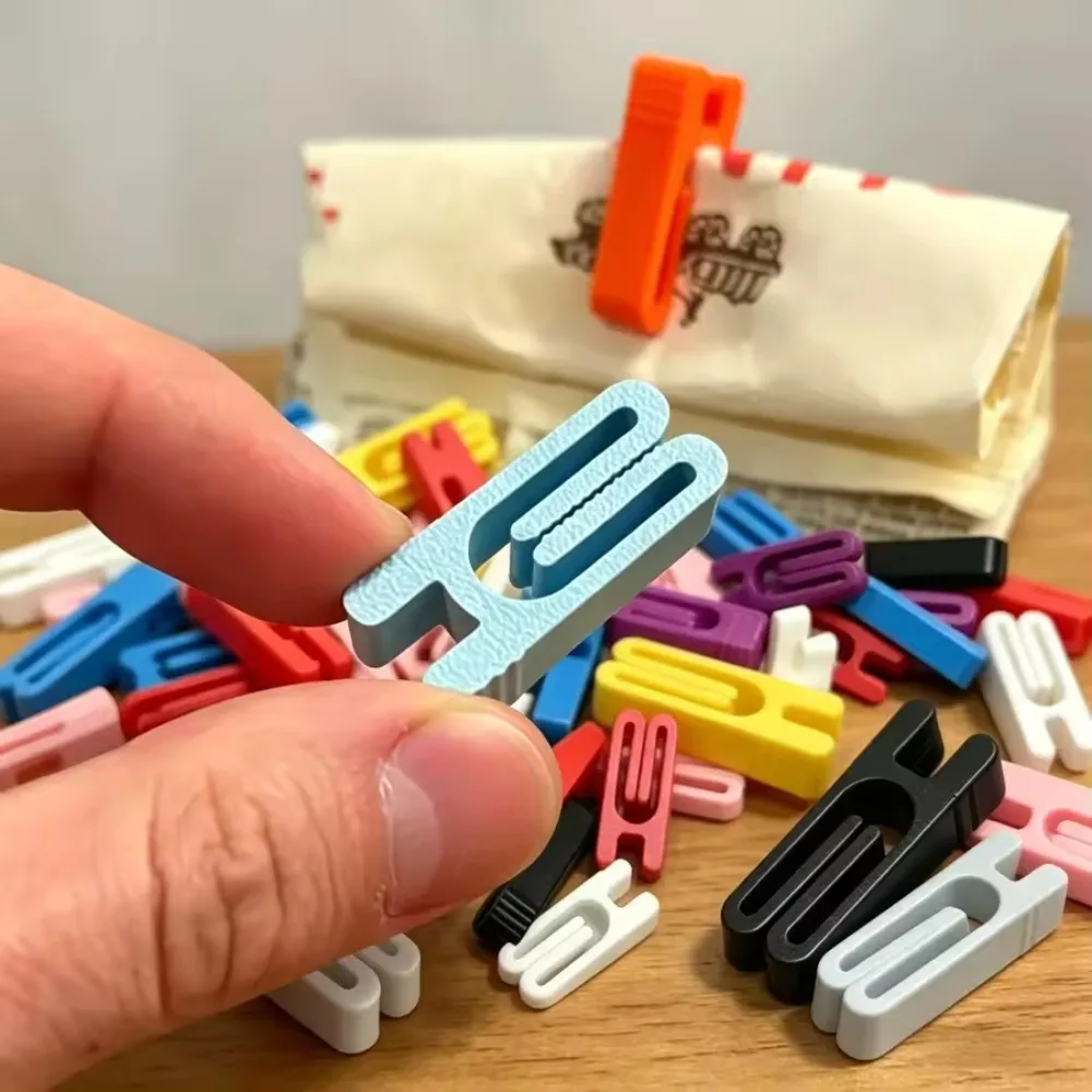 10PCS Plastic Snack Bag Seal Clips Moisture Proof Leak-Proof Food Packaging Clips Assorted Colors Fresh-Keeping Clamp