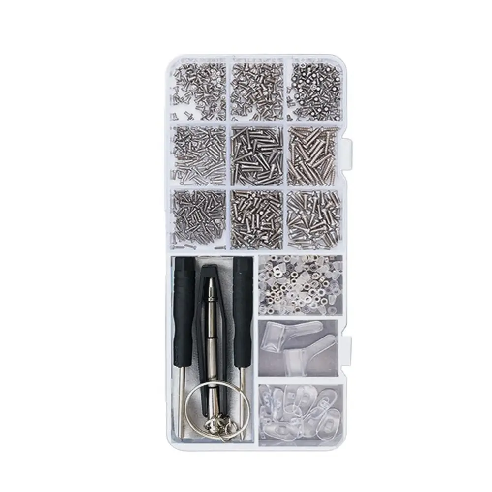 

Kit Glasses Screws Replacement Sun Glasses Nuts Glasses Screws Sets Sunglass Repair Tool Eyeglass Nose Pads Glasses Screws