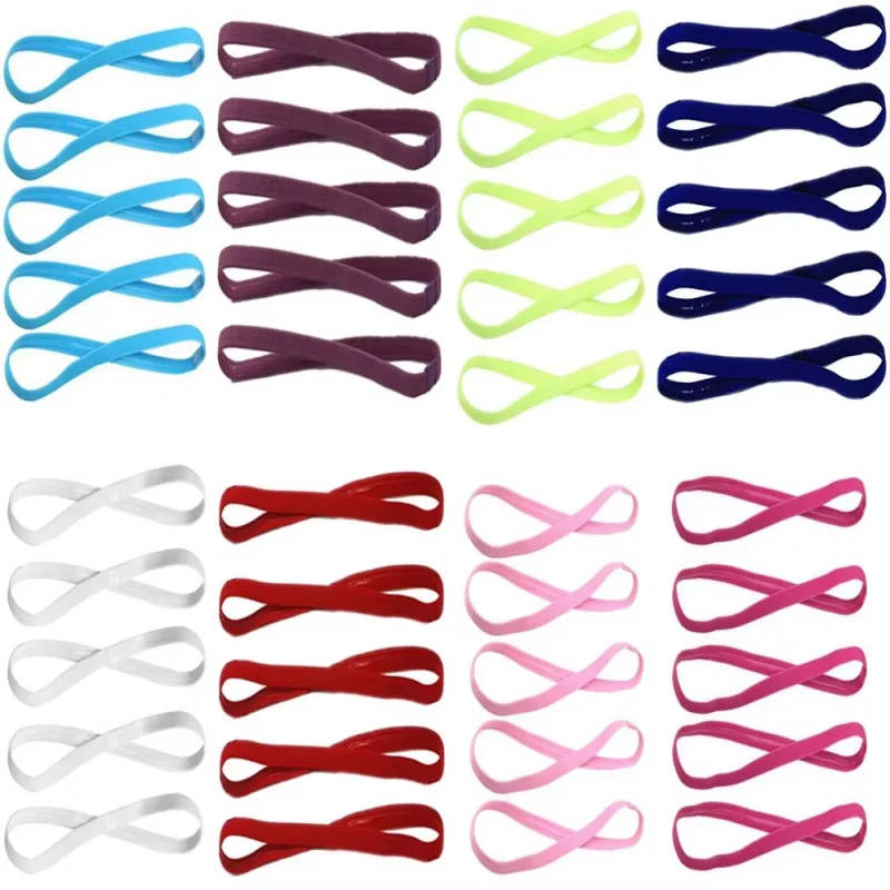 

5-40Pcs Women Men Yoga Hair Bands Sports Fitness Headband Girls Sport Anti-slip Elastic Rubber Sweatband Football Running Hairba