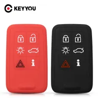 KEYYOU For Volvo XC60 XC40 S90 V40 XC70 V70 S40 V50 Remote Car Smart Key Fob Cover Case Holder 6 Buttons Silicone Case Cover