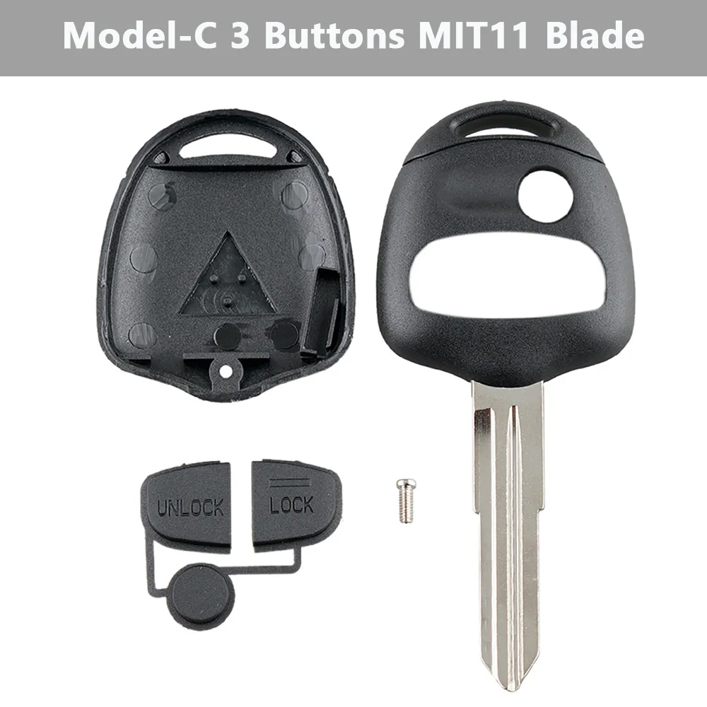 MIT8 / MIT11 Blade ile 2 / 3 düğmeler araba uzaktan anahtar kabuk durumda Mitsubishi Lancer IV V VI VII VIII IX CT9A anahtar durum için Fit