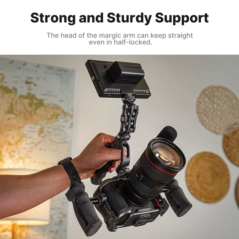 Falcam F22 مشبك كاميرا مراقبة سريع التحرير برأس مزدوج مشبك فائق DSLR ذراع سحري 360 ° ملحقات عالمية قابلة للتعديل #4