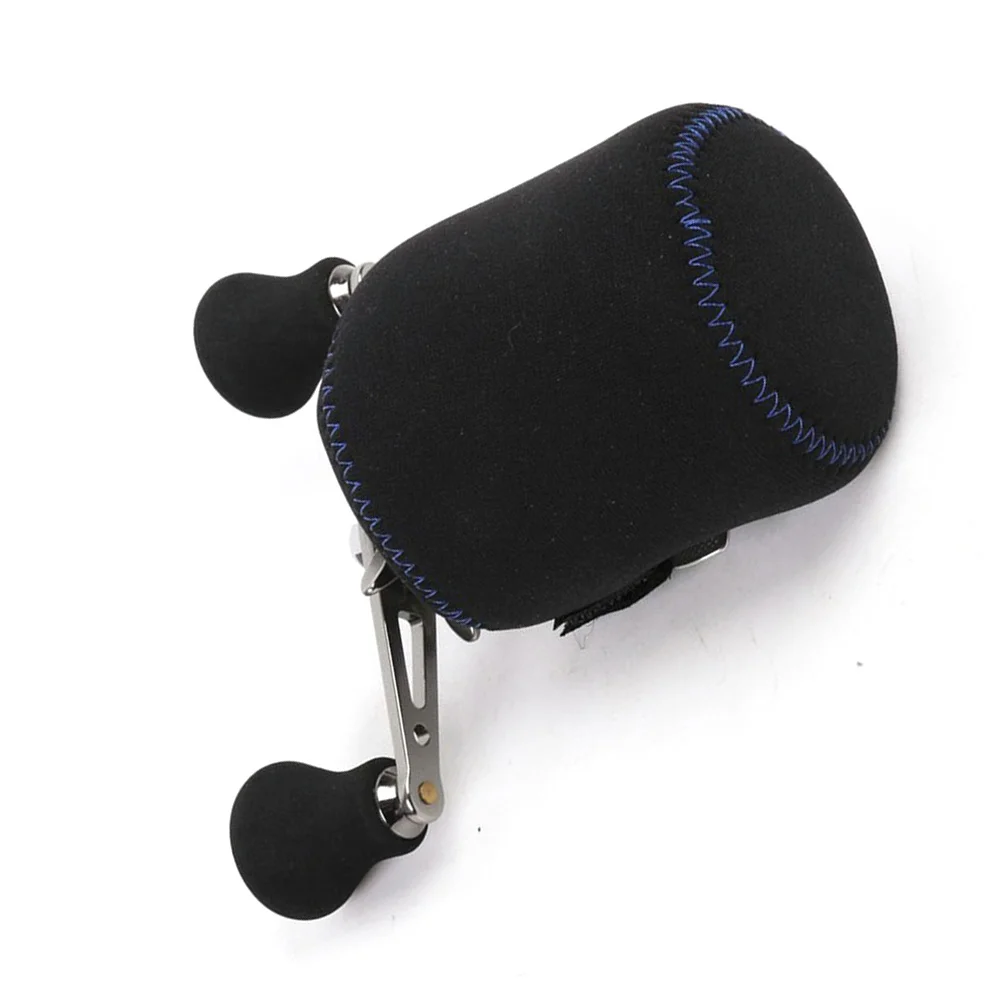 

2Pcs Fishing Reel Bag Black Elastic Durable Water-Resistant Storage Sleeve Organize Fishing Gear Bait Tool Bag