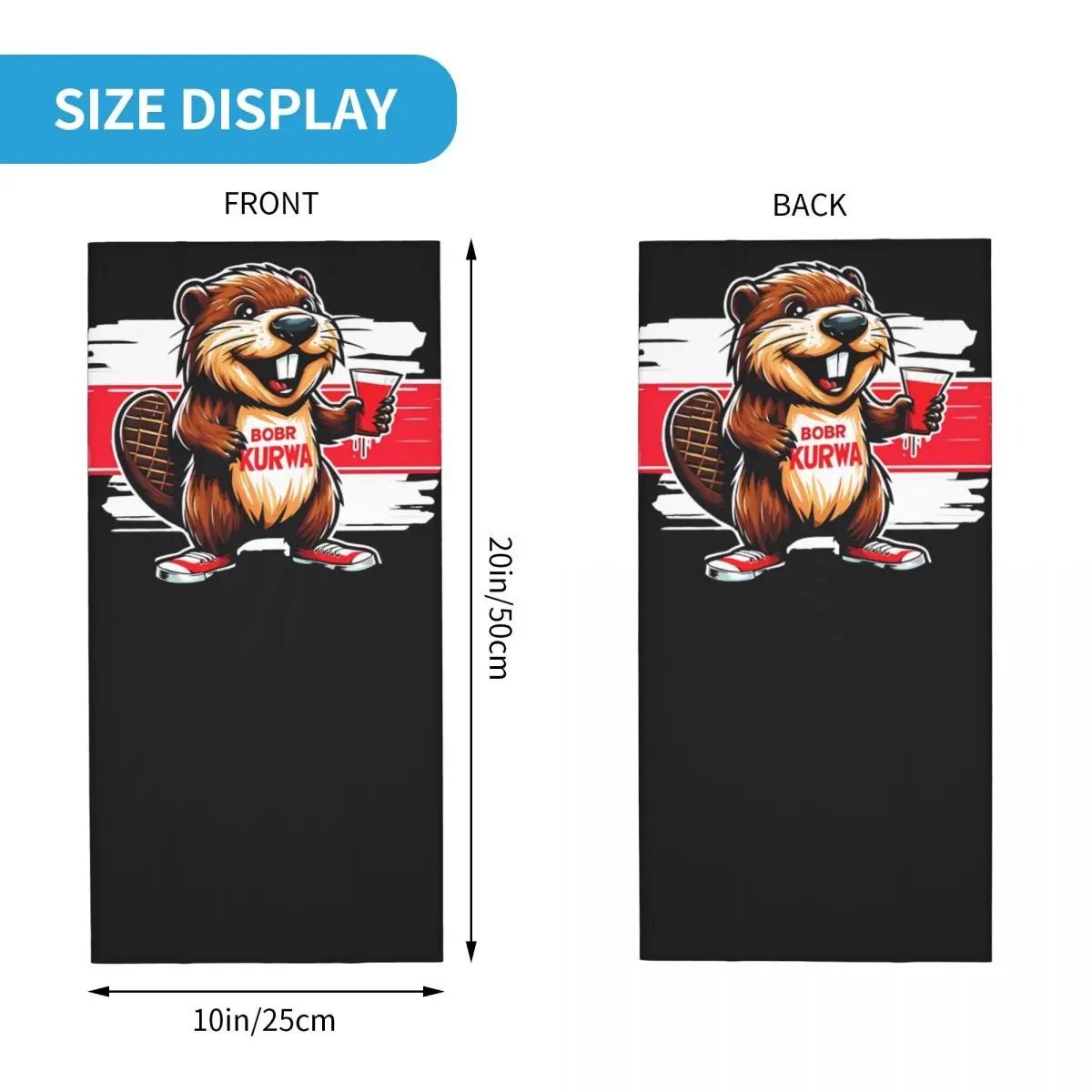 Cool Motocross Bandana Neck Gaiter Printed Bobr Kunwa Funny Beaver Face Mask Balaclava Cycling Unisex Adult Winter