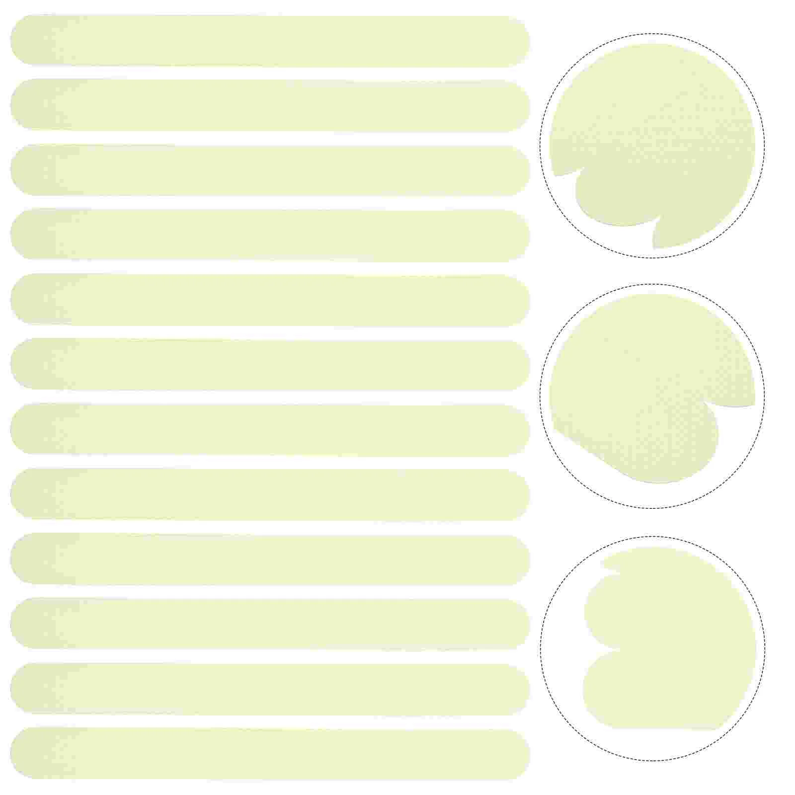 24 Pcs Non-skid Tape Reflective Anti-skid Stripes Steps Strips Fluorescence Anti-slip Luminous Peva Stairs Tapes