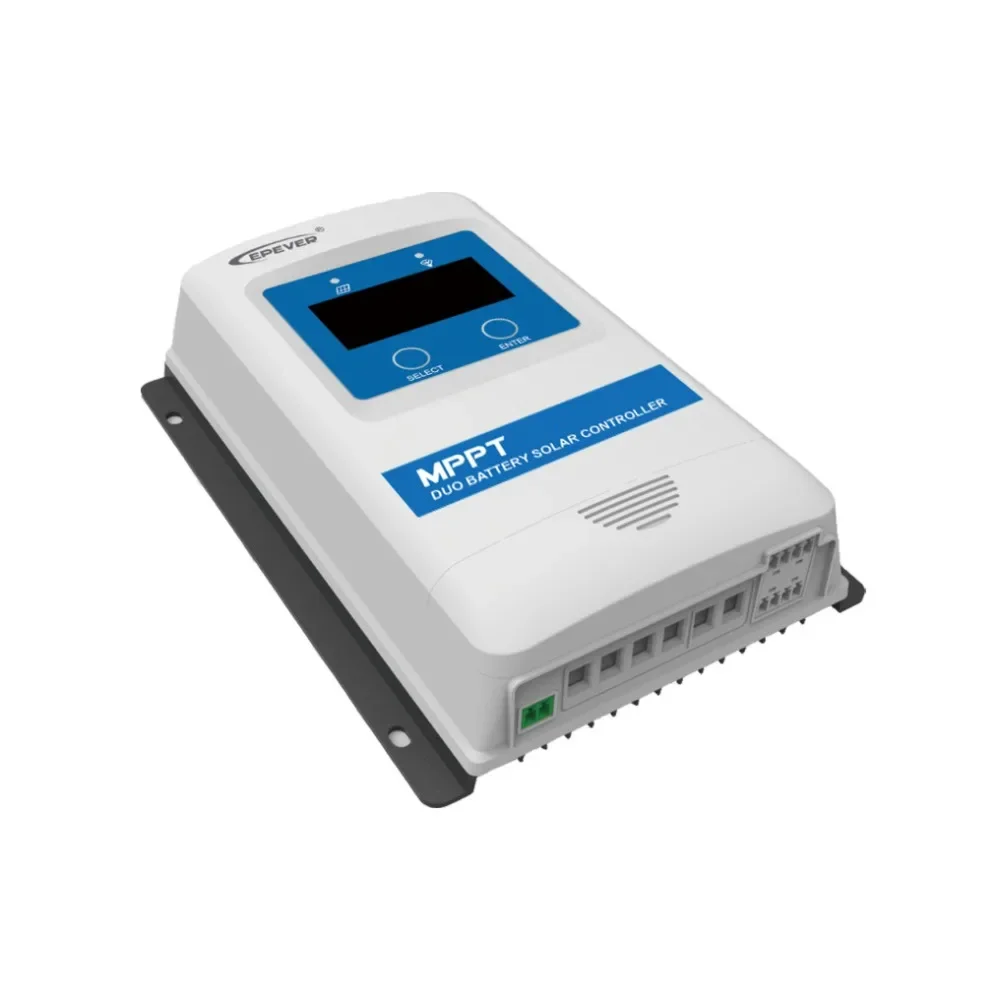 Dual Battery MPPT Solar Charger Controller 12V 20A DR2106N-DDS For Off-grid Photovoltaic Systems In RVS, Yachts Charging