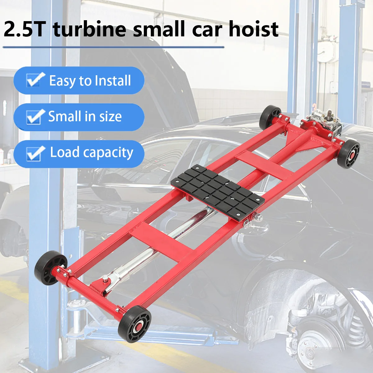 MR9073 Portable Turbine Hoist Mini Car Lift 2.5 Ton/5500 lbs Capacity Lifting Tool for Auto Repair Shop, Garage Repair And Lifting