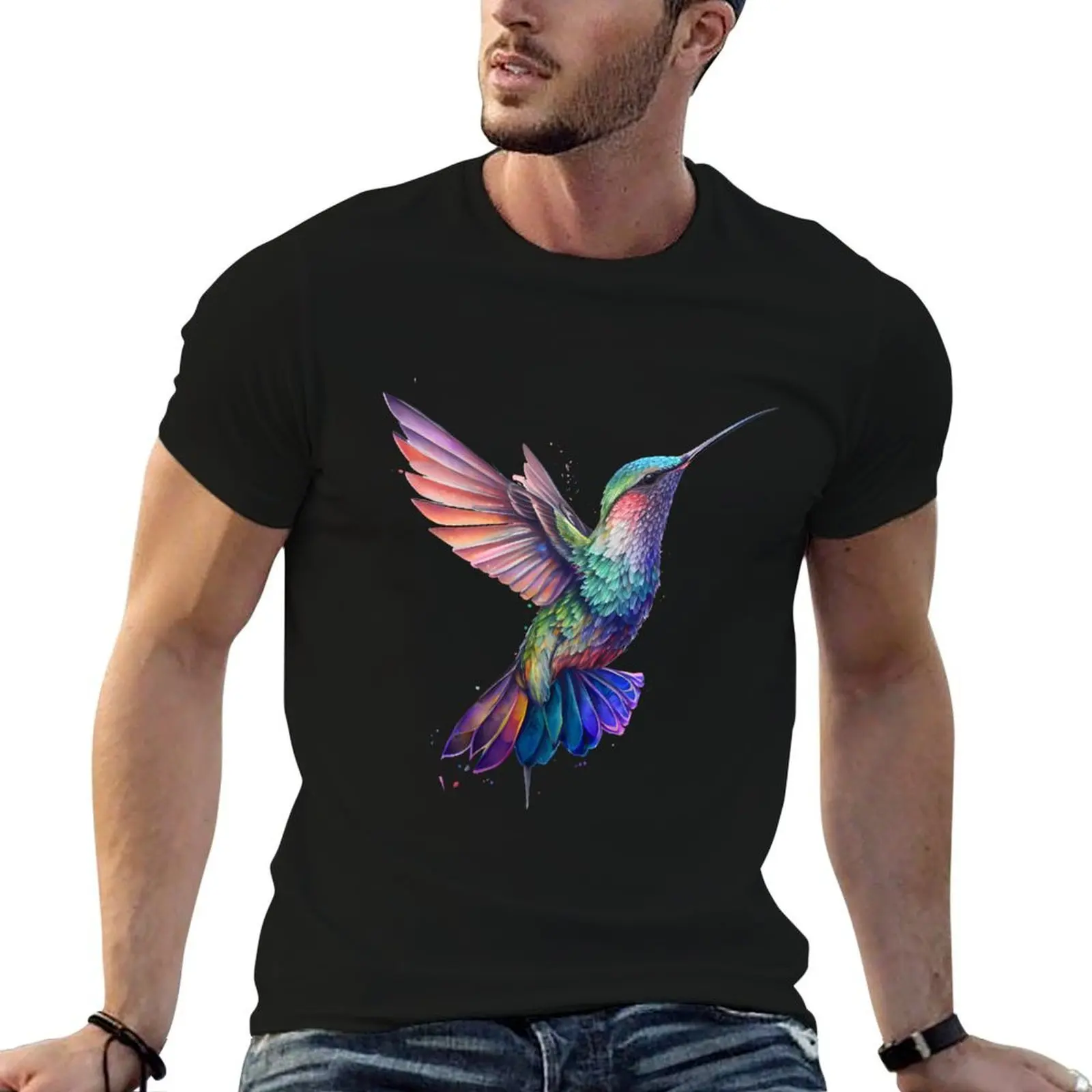 

Watercolor hummingbird T-Shirt man t shirt graphic man tshirt printed t shirts for man T-Shirt