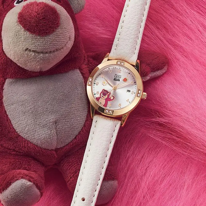 

Lotso kawaii Anime Kids Waterproof Quartz Watch Cartoon Fashion Leather Watches Wristwatches Female Clock Birthday Present