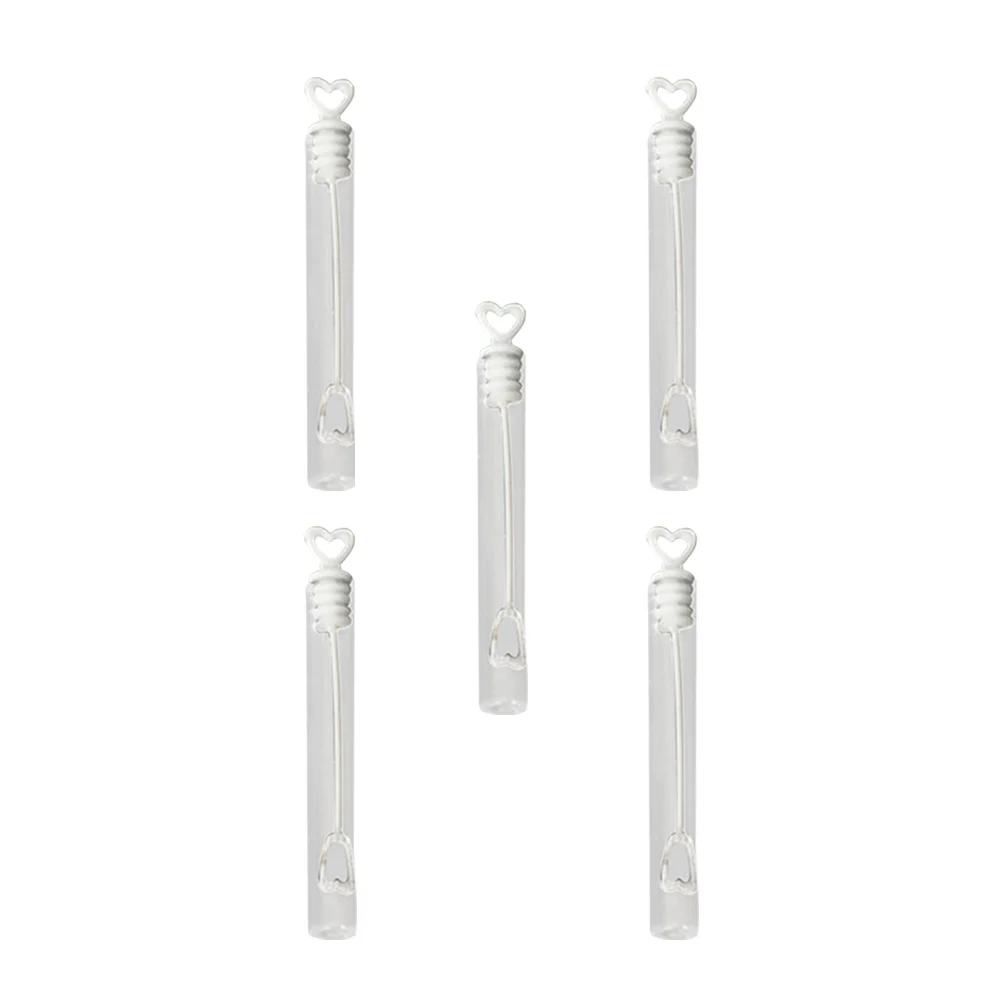 

48Pcs Bubble Bottles Empty Durable Plastic with Love Heart Cap Portable for Wedding Baby Shower Graduation Party