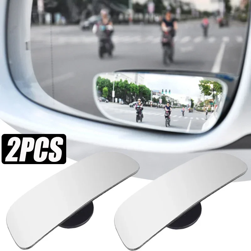 

2pcs HD Frameless Car Blind Spot Mirrors Car Safety Driving Reversing Wide-angle Rear Mirror Rearview Auxiliary Parking