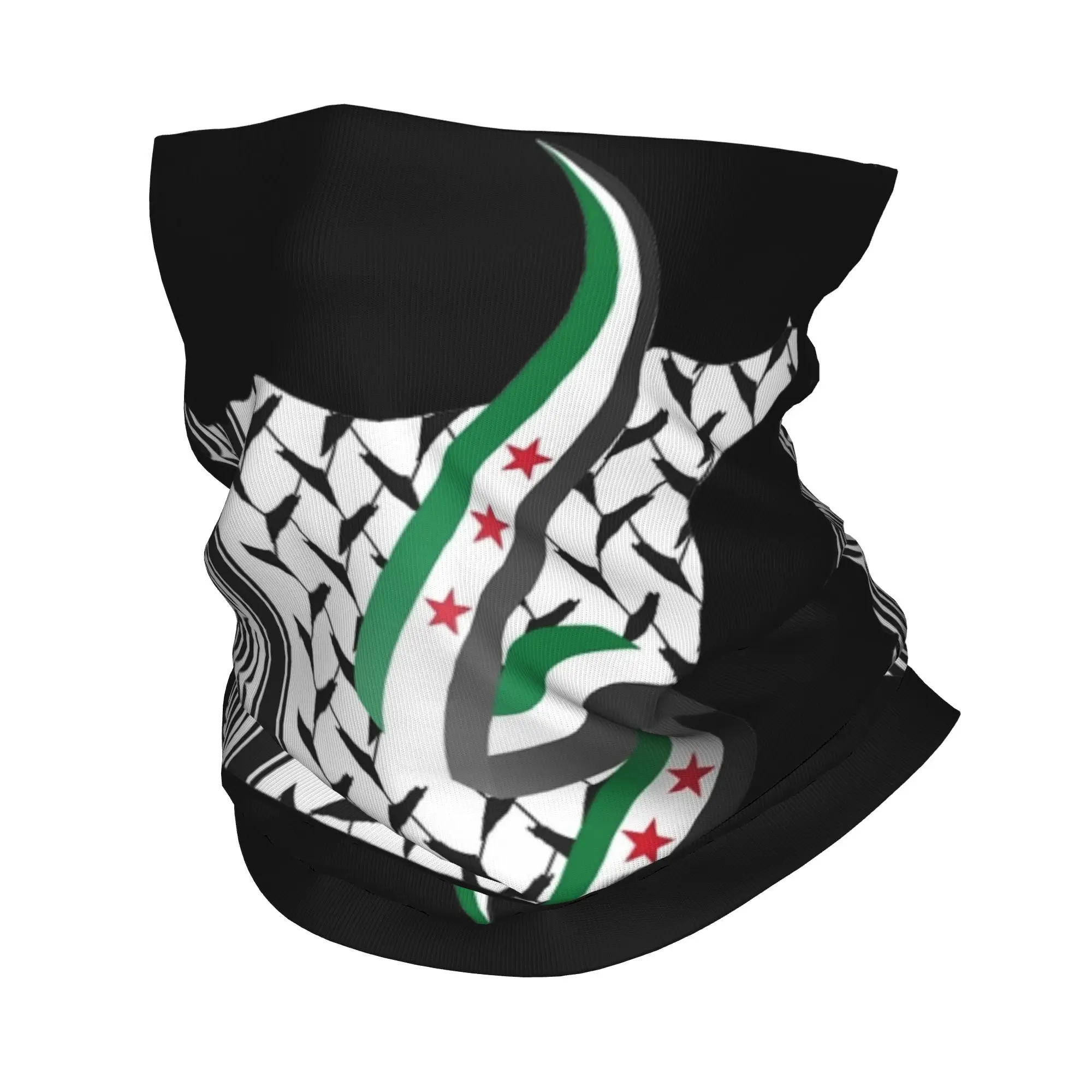 Scribble Syria Flag I love Syria Bandana Neck Cover Multi-use Balaclavas Outdoor Activities Windproof Face Scarf for Men Women