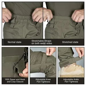 بنطال ايدوجير تكتيكي مع وسادات للركبة، بنطال قتالي يو إف إس، بنطال كامو، بنطال 3209 أعلى 11 مبيعا السراويل التكتيكية للركبة - No8