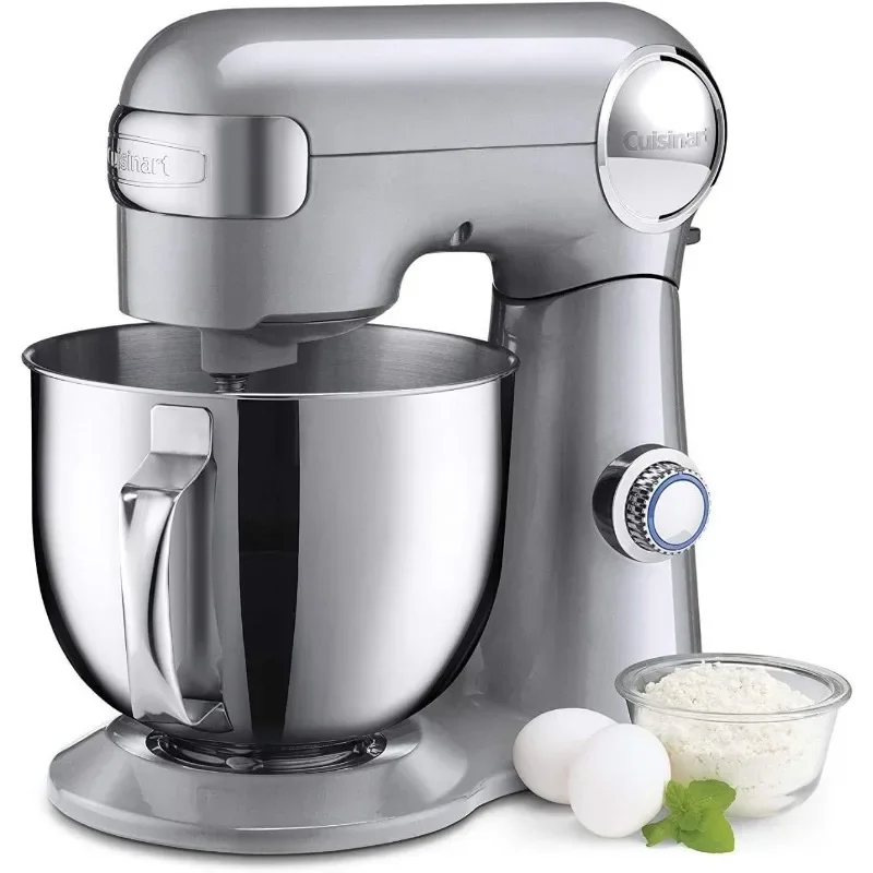 Cuisinart Stand Mixer, 12 Speeds, 5.5-Quart Mixing Bowl, Chef's Whisk, Flat Mixing Paddle, Dough Hook, and Splash Guard