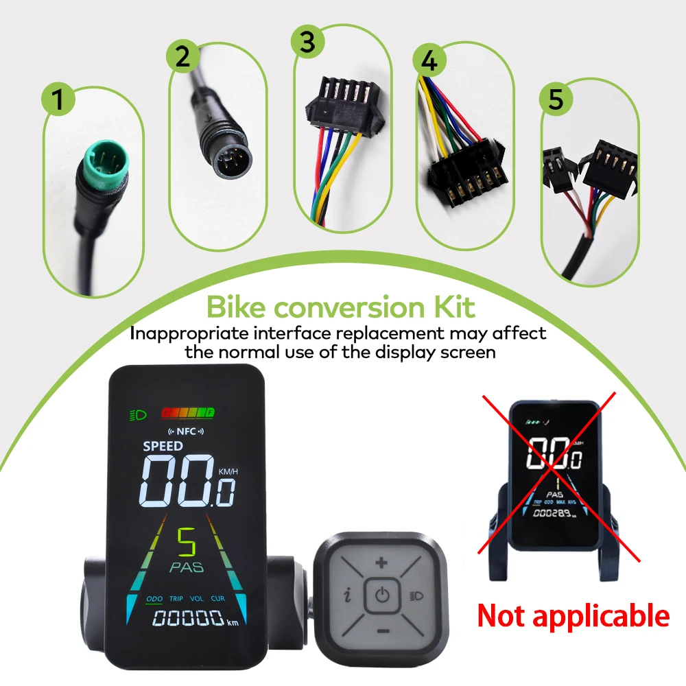F4【UART2】Turn On The NFC-Bildschirm Elektrisches Fahrrad-Display Ebike-Zubehör 24V/36V/48V/60V Fahrradcomputer Fahrradtacho – Detail 3