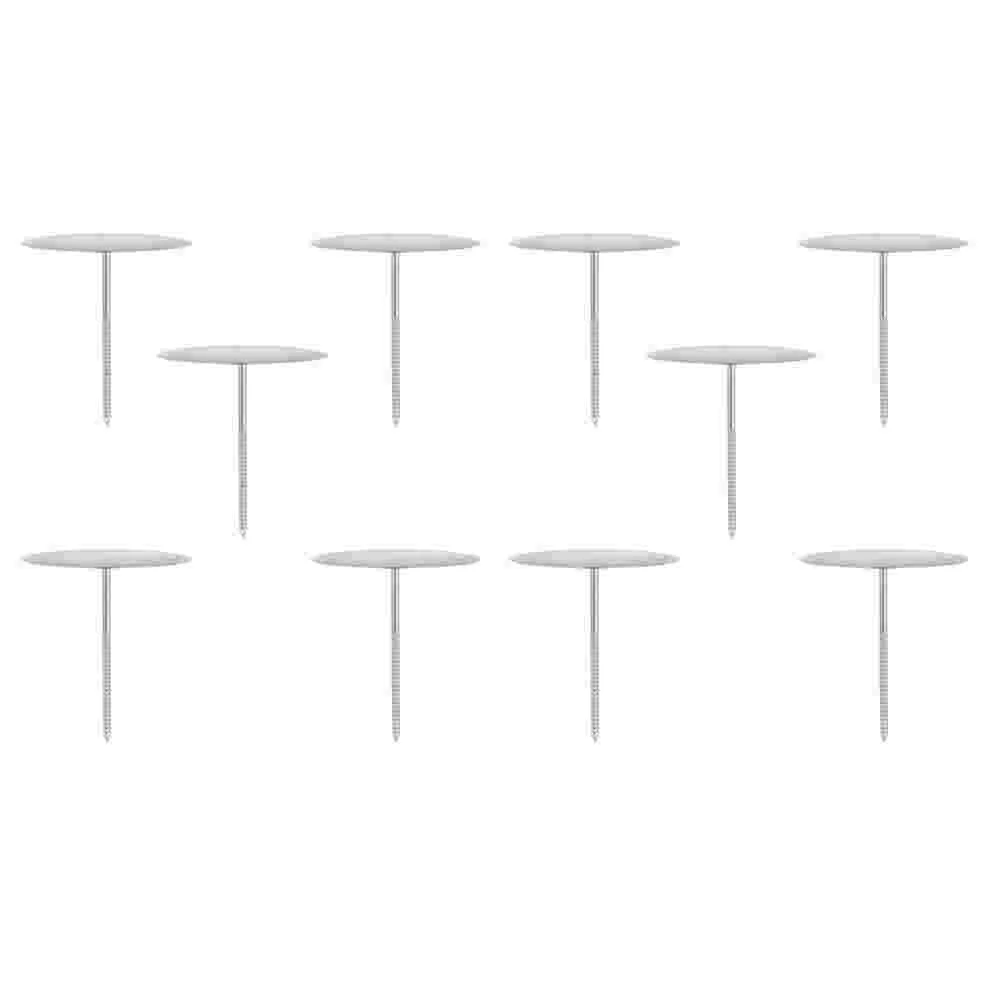 10 Pcs Decoration Mounting Nails Cake Flower Tools Bases Frosting Baking Silver Supplies Creative