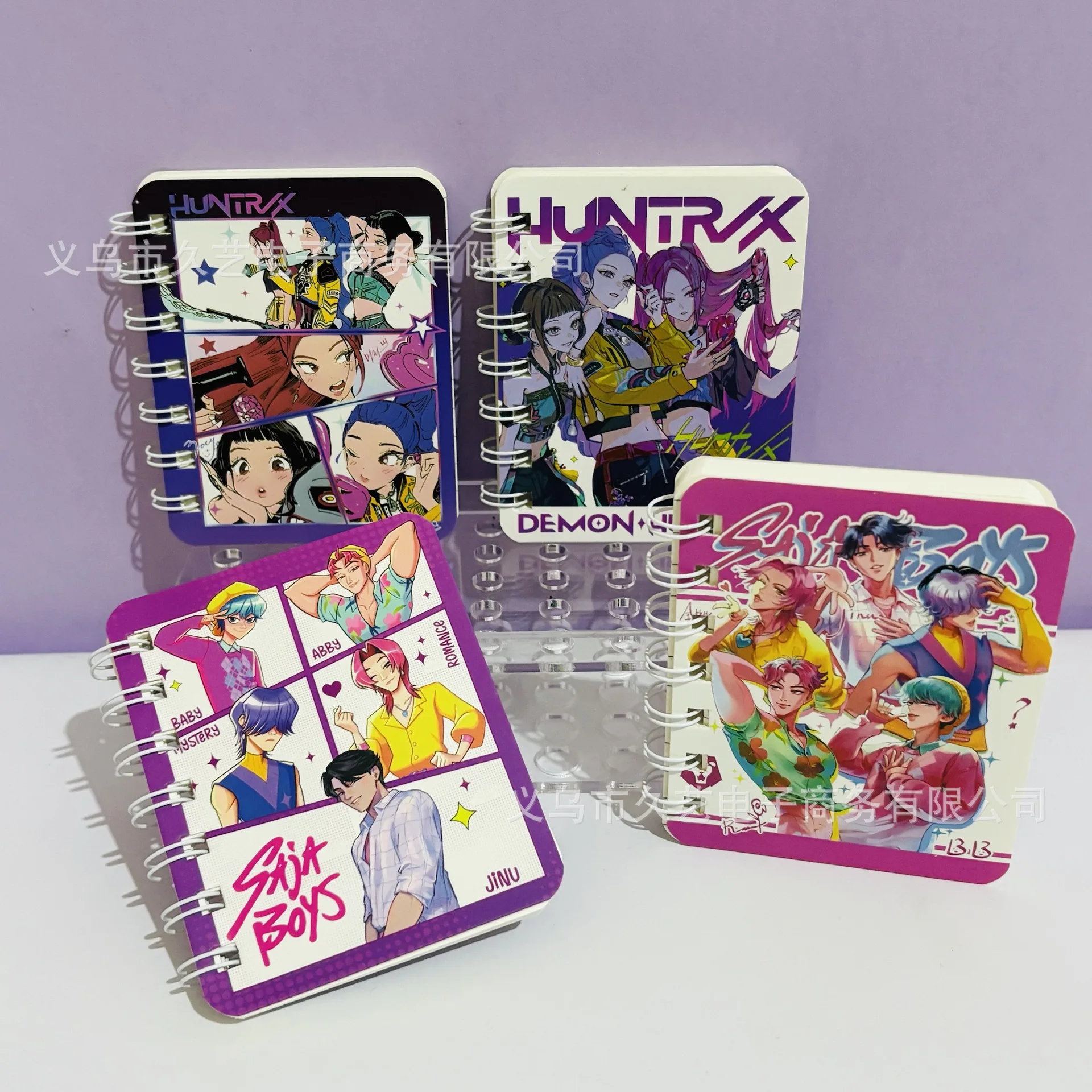 

4pcs New Anime Kpop Demon Hunters Mini Notebooks Stationery Writing Pads for Students School Supplies Office Accessories Gift