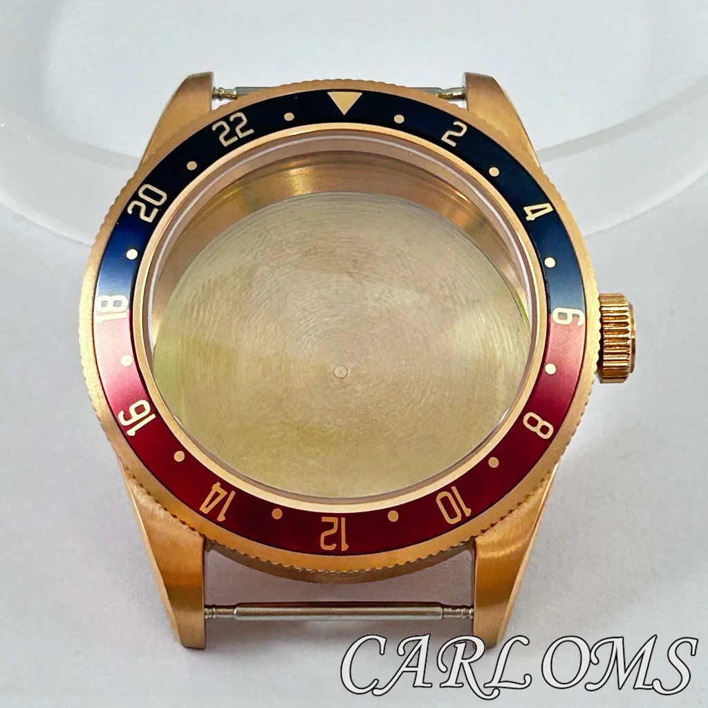 

TOP 39mm NH34 NH35 NH36 NH38 NH70 NH72 ETA 2824 PT5000 Rose Watch Case Ceramic Aluminum Bezel Domed Sapphire Glass Waterproof