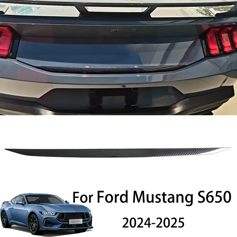 

Для Ford Mustang S650 2024 2025: Декоративная накладка на крышку багажника из АБС-пластика с текстурой карбона, внешние автомобильные аксессуары