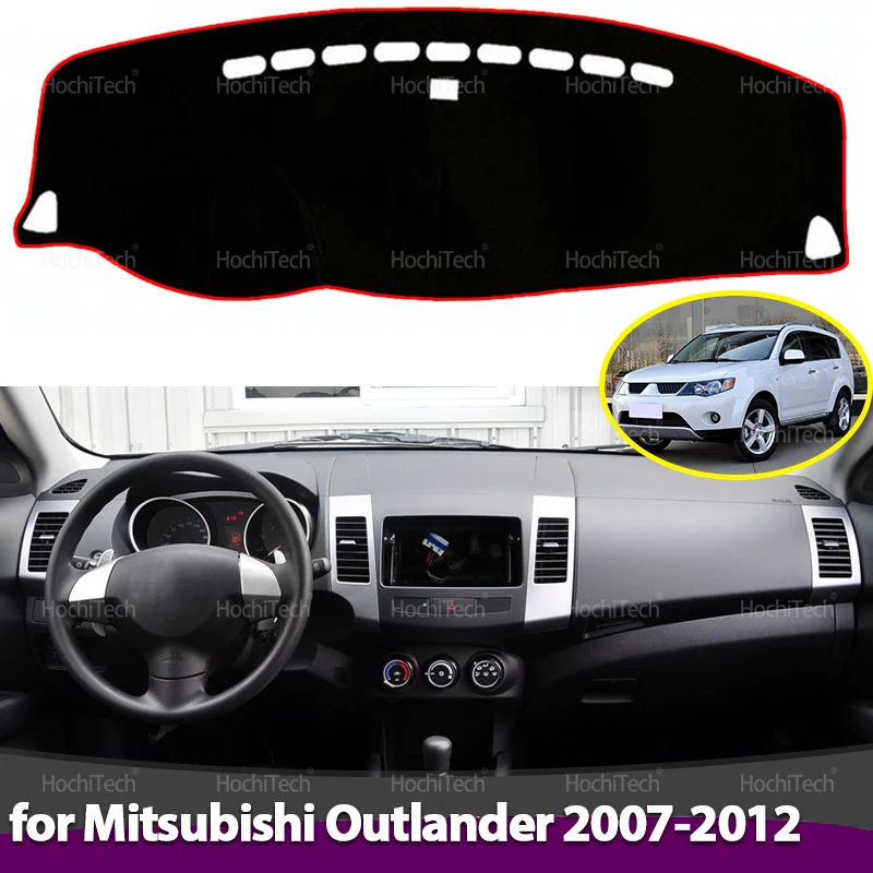 Capa do painel para mitsubishi outlander cw zg zh 2007 2008 2009 2010 2011 2012 anti-sujo tapete almofada pára-sol dashmat proteger