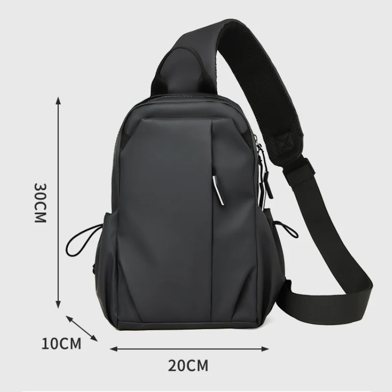 Casual simple crossbody chest bag-large capacity,adjustable shoulder strap, multi-compartment design, for daily commuting,travel