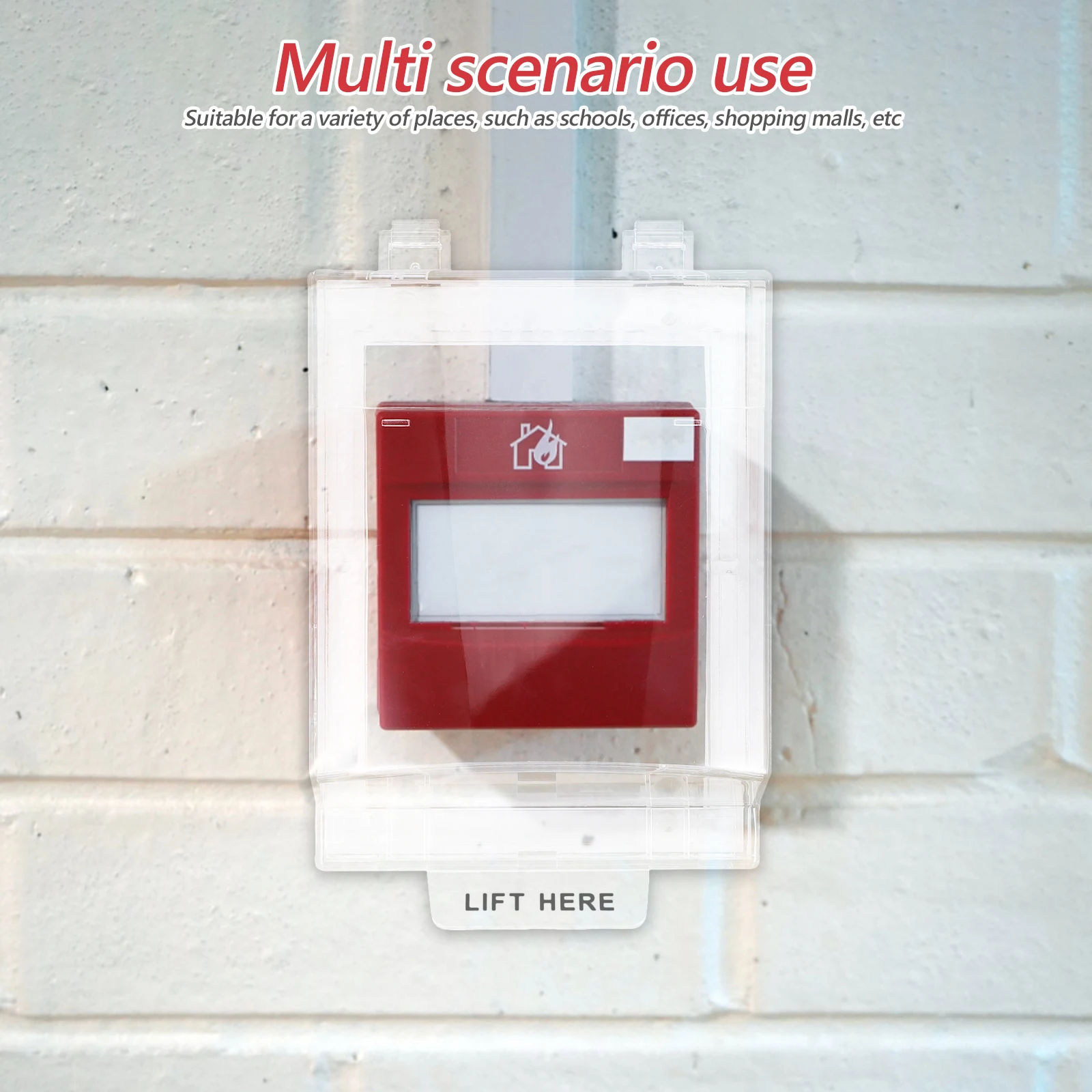 Alarm Switch Protective Cover Emergency Stop Button Call Point Protection Protector Full Coverage Plastic Manual Reset Stopper