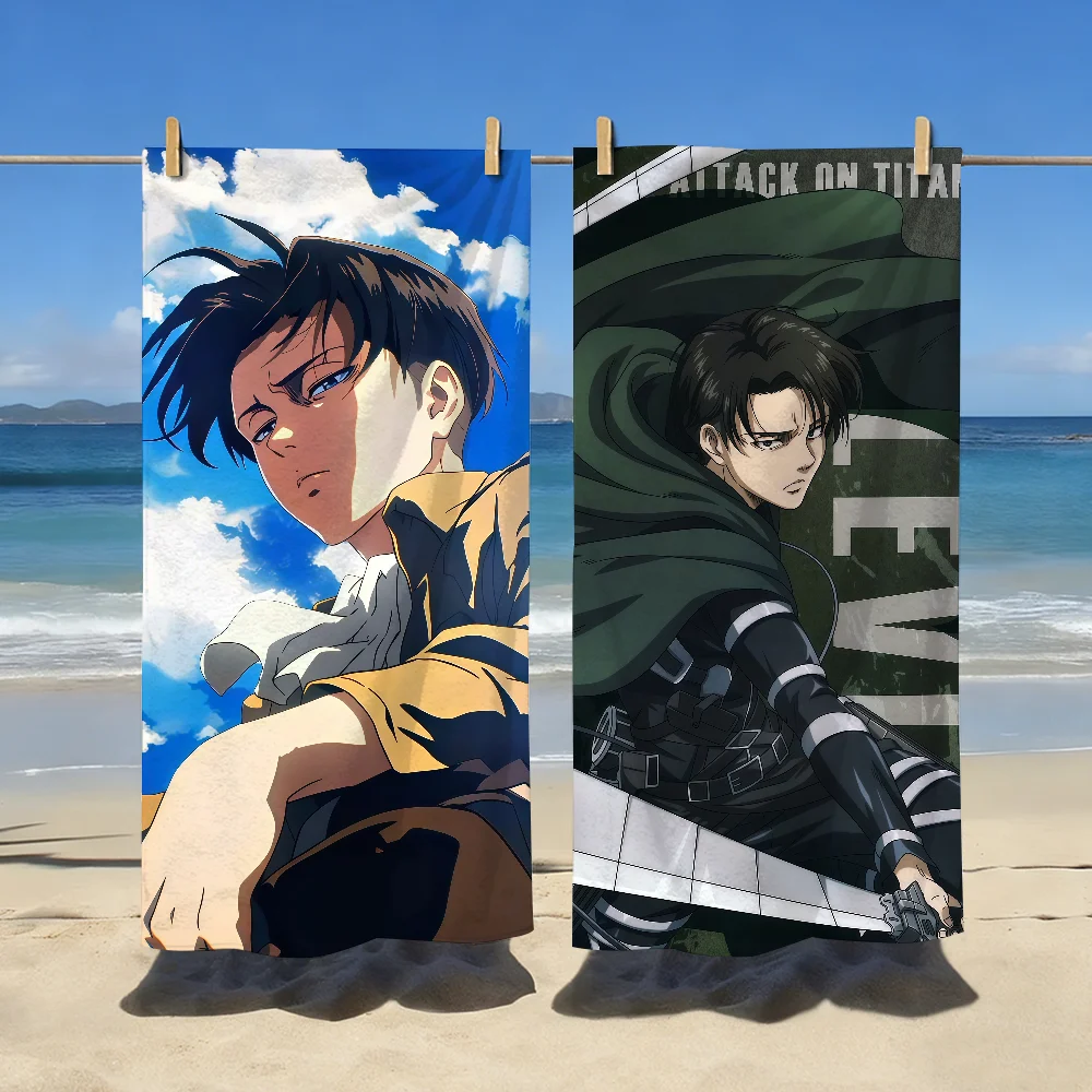 Titan L-Levi Ackerman-S Anime Towel Sports Quick Dry Travel Camping Gear Sandproof Soft Light Large Beach Towel