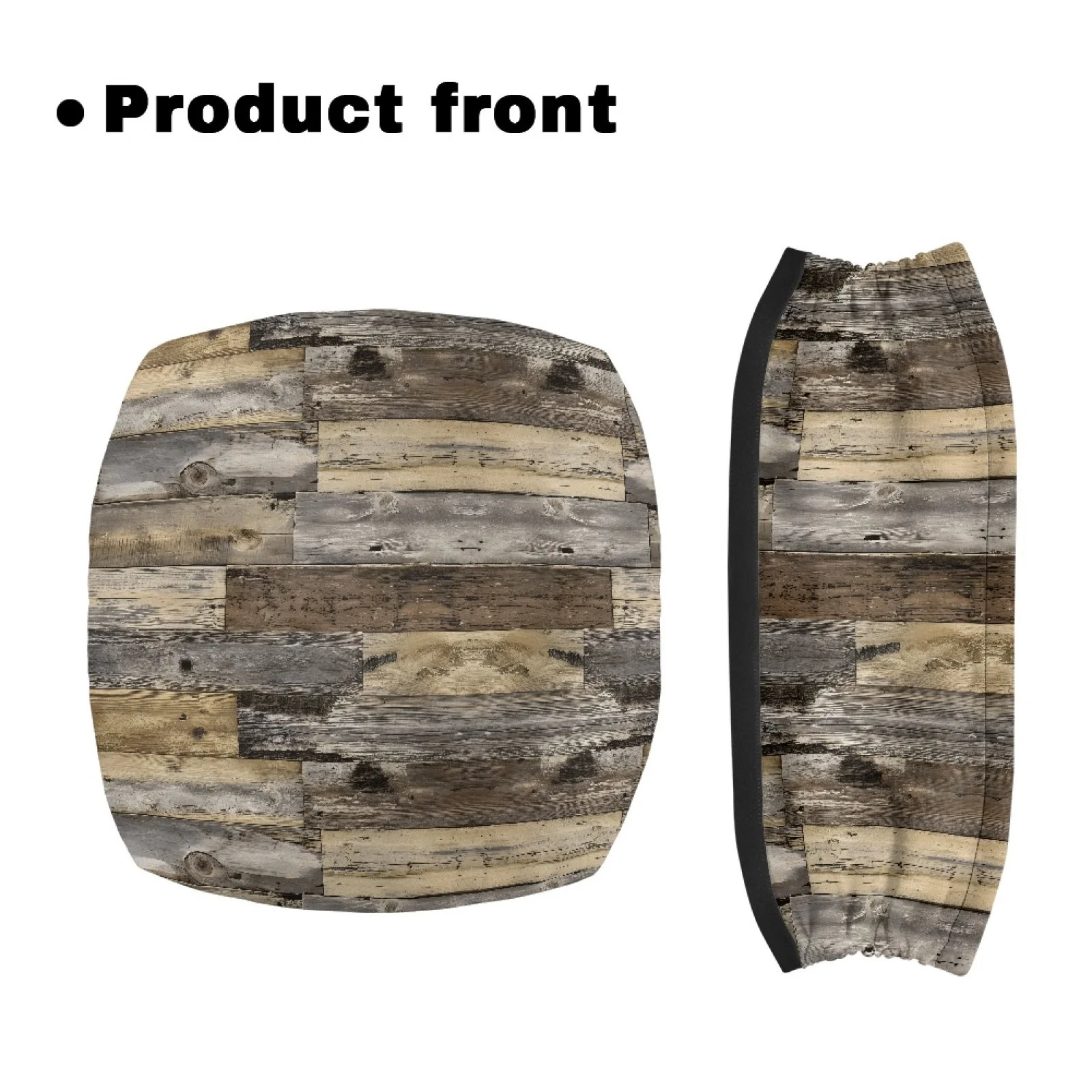 Coloranimal Wood Panel Design 2PCS Rollator Accessories Polyester Rollator Seat Back Rest Covers for Senior Ladies