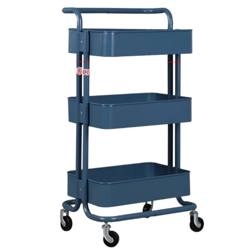 Kitchen Storage Rack Salon Trolley Carbon Steel Portability Snacks Salon Trolley Wheelbarrow Carro Peluqueria Furniture