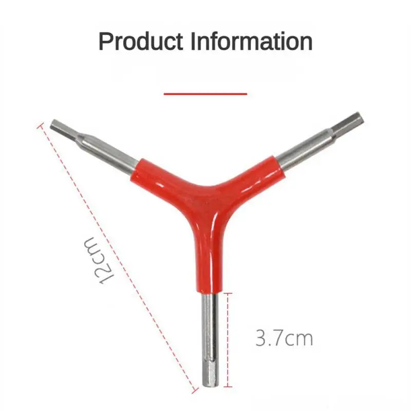 Bicycle 3 Way Hex Keys Wrench 4/5/6mm Y Shape Allen Key Triangle CR-V Steel Multifunctional Mountain Road Bike Repair Tool