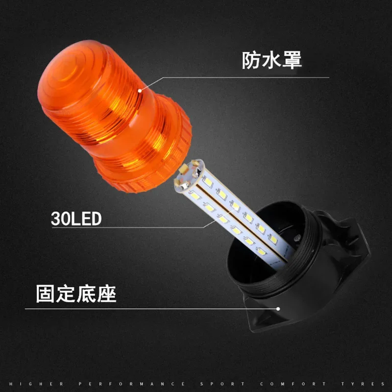

2025 Forklift LED Warning Light School Bus Construction Vehicle Signal Roof Vehicle Flash Light Yellow 9-90V