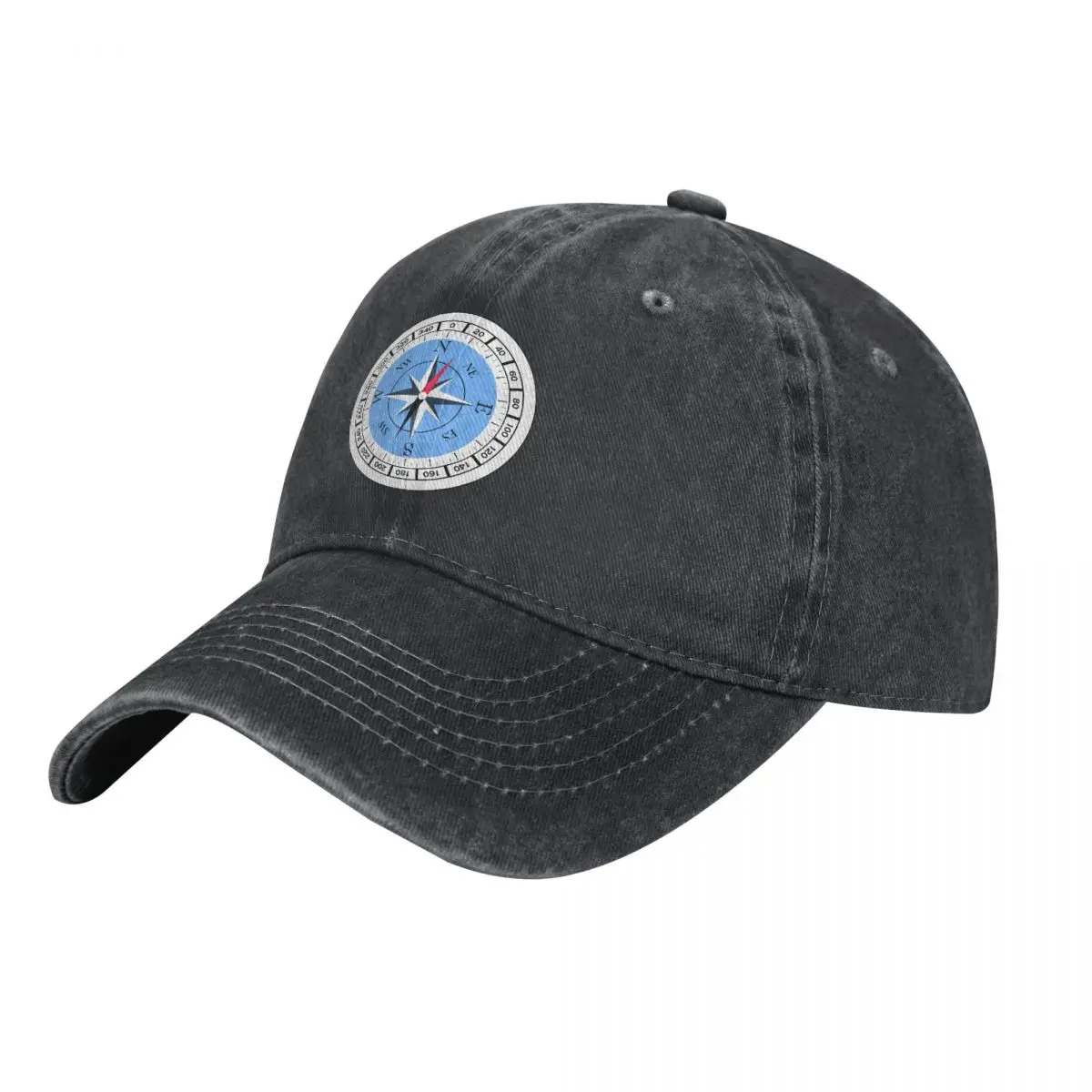 Compass With Red Black Arrow And Wind Rose Baseball Cap cowboy hat Peaked cap Cowboy Bebop Hats Men and women hats