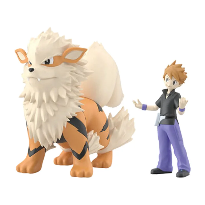 

BANDAI Pokemon SCALE WORLD Arcanine Blue Oak Action PVC Collection Model Toy Anime Figure Toys For Kids