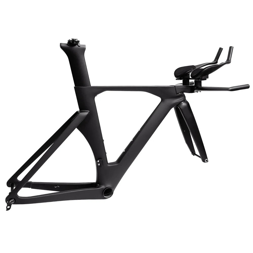 

New Aero Design Carbon TT Bike Frame Full Carbon Disc Brake BB386 Lightweight 1300g Time Trial Frame Customizable Colors