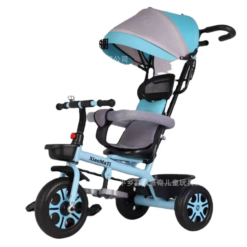 Children tricycle bicycle 1-3-5-year-old baby trolley infant light child bicycle can be pushed