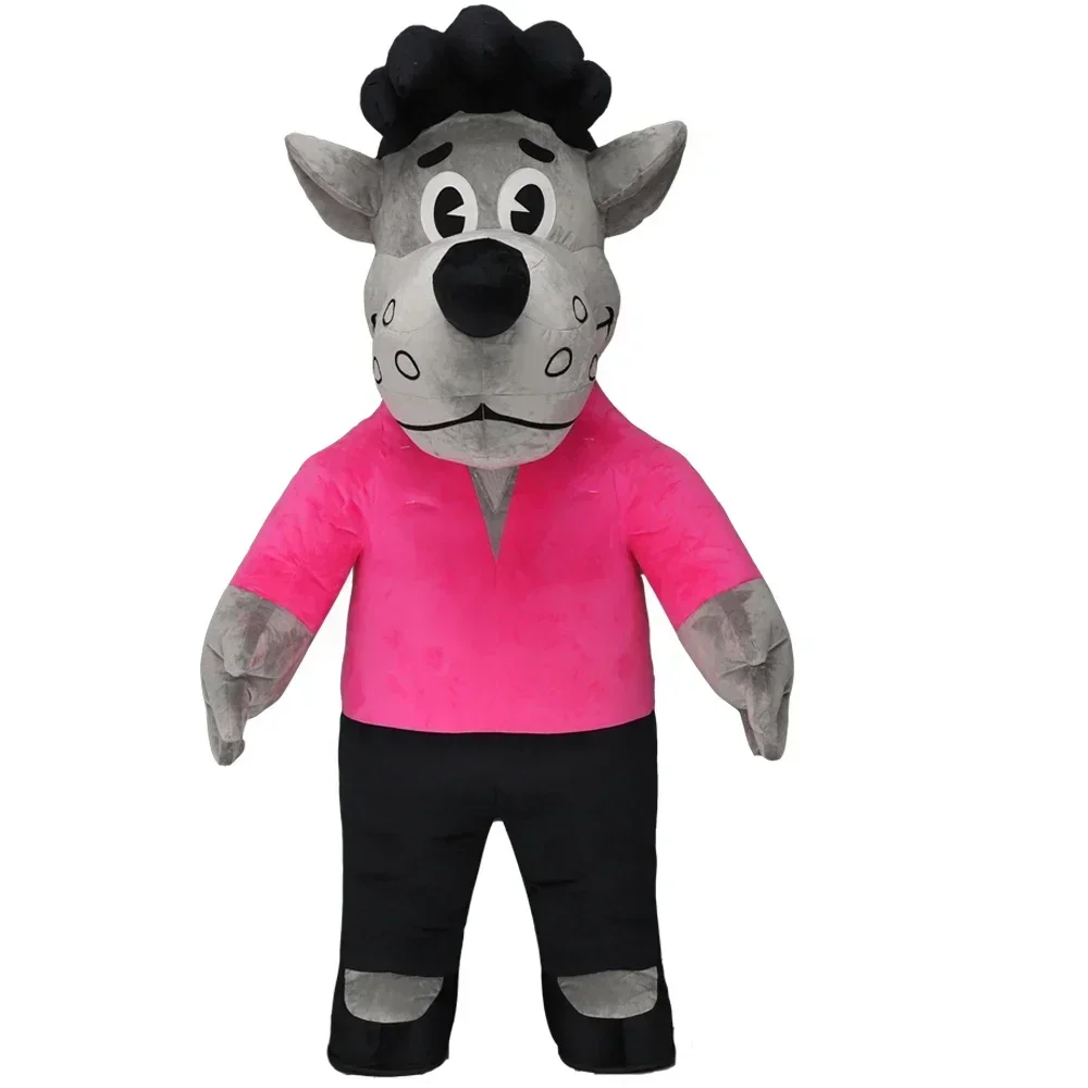 نفخ أرنب الذئب زي التميمة 2 متر/2.6 متر عيد الميلاد حفلة تنكرية لطيف أرنب كارون زي بدون بطارية